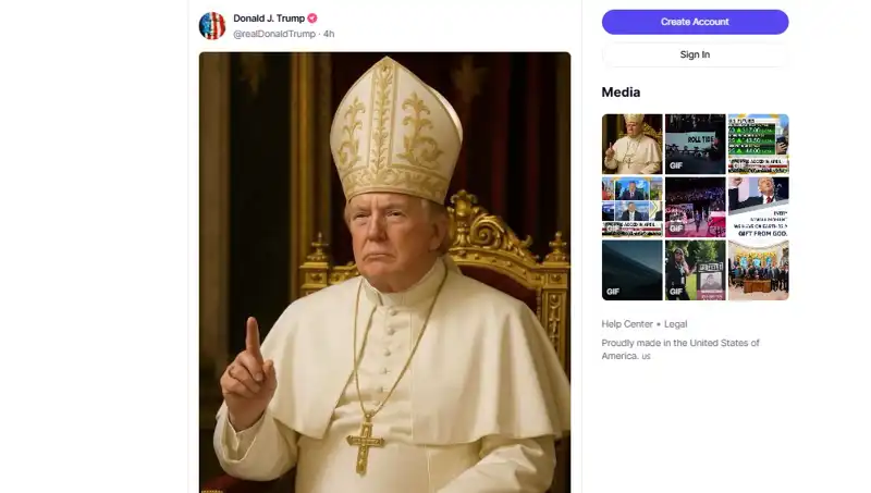 Trump Papalığa El Attı: Kendi Fotoğrafını Paylaştığı Anlar Şaşırttı